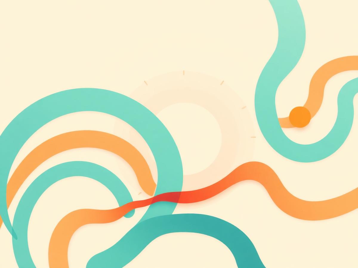 Colourful chart illustration representing sleep, stress, nutrition, energy and focus metrics