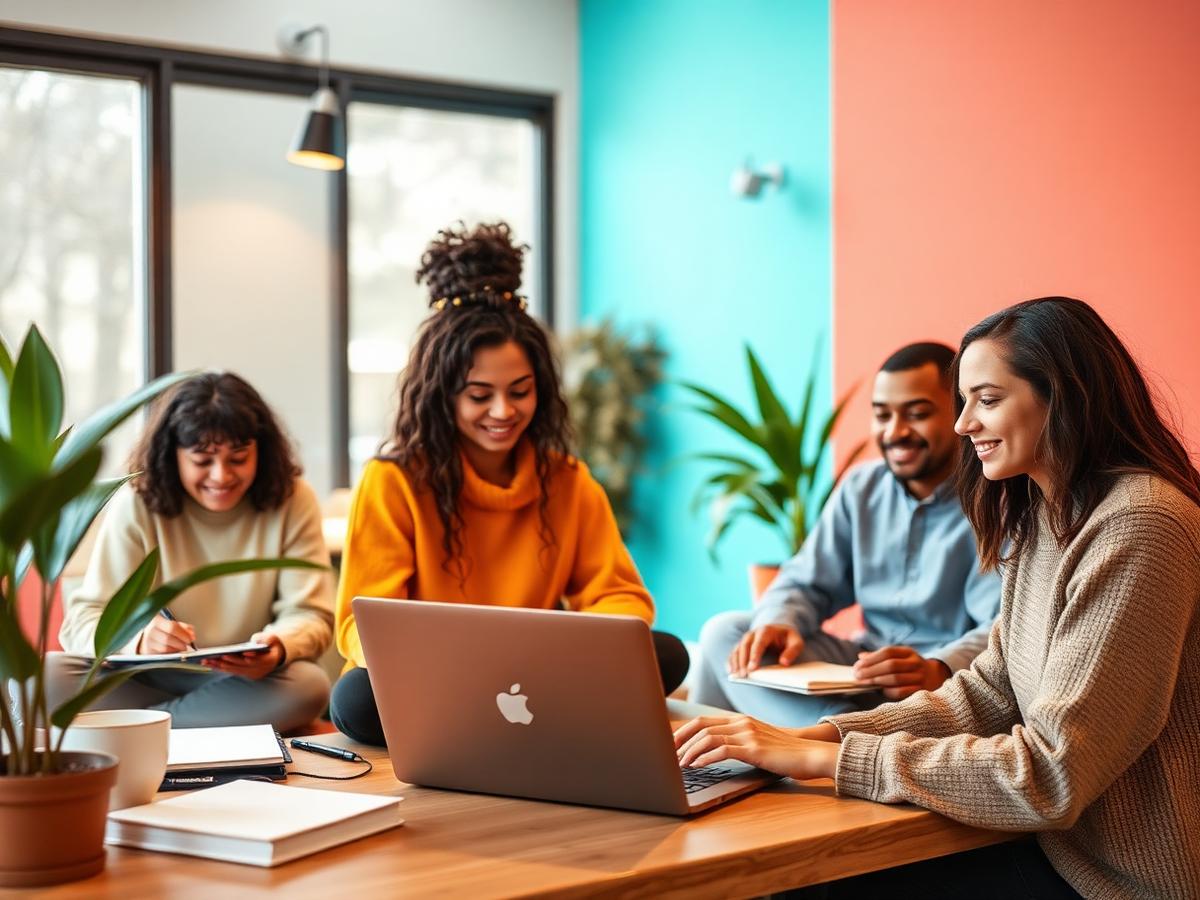 Learners taking an online performance course together