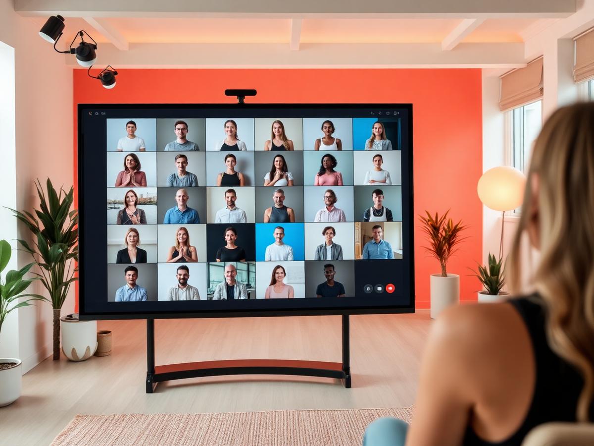 Instructor leading a live online group session